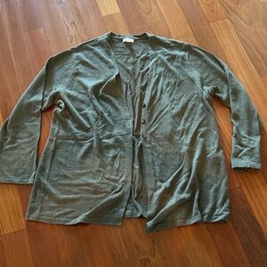 Women's Green Cardigan Sweater